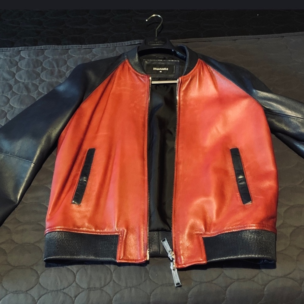 Authentic Dsquared2  leather bomber